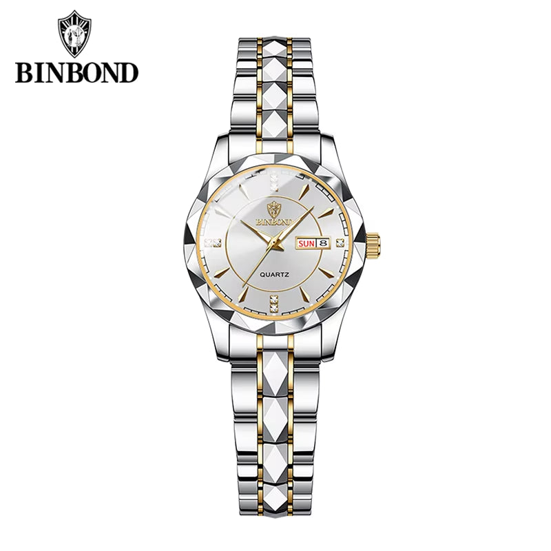 B5552 New Luxury Brand Quartz Womens Watches 30M Waterproof Luminous Date Wristwatch Fashion Business Womens Watches