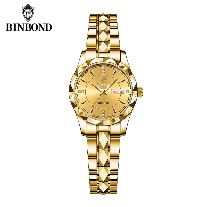 B5552 New Luxury Brand Quartz Womens Watches 30M Waterproof Luminous Date Wristwatch Fashion Business Womens Watches