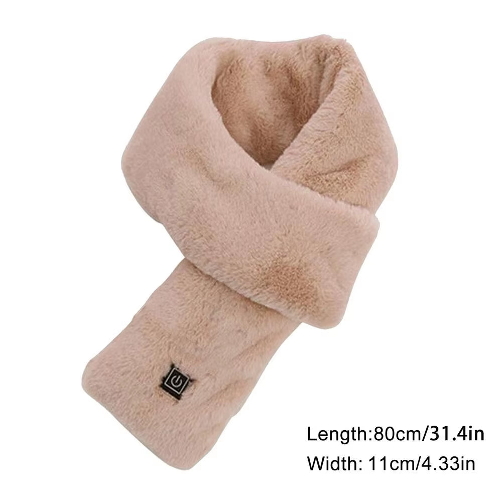 Heating Scarf Electric Heated Scarf USB Rechargeable Soft Three-Gear Temperature Control Neck Wrap Warmer for Women Men