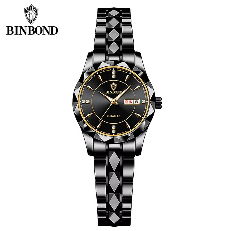 B5552 New Luxury Brand Quartz Womens Watches 30M Waterproof Luminous Date Wristwatch Fashion Business Womens Watches