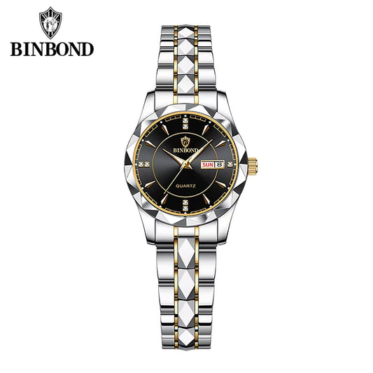 B5552 New Luxury Brand Quartz Womens Watches 30M Waterproof Luminous Date Wristwatch Fashion Business Womens Watches