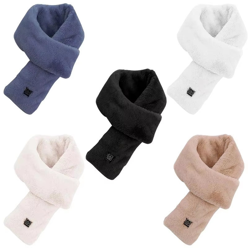 Heating Scarf Electric Heated Scarf USB Rechargeable Soft Three-Gear Temperature Control Neck Wrap Warmer for Women Men