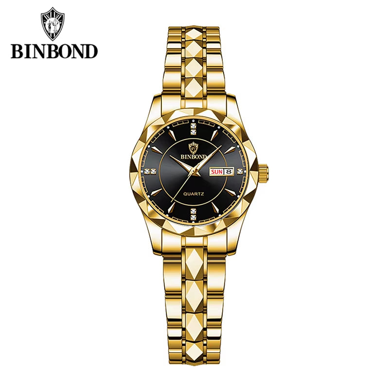 B5552 New Luxury Brand Quartz Womens Watches 30M Waterproof Luminous Date Wristwatch Fashion Business Womens Watches